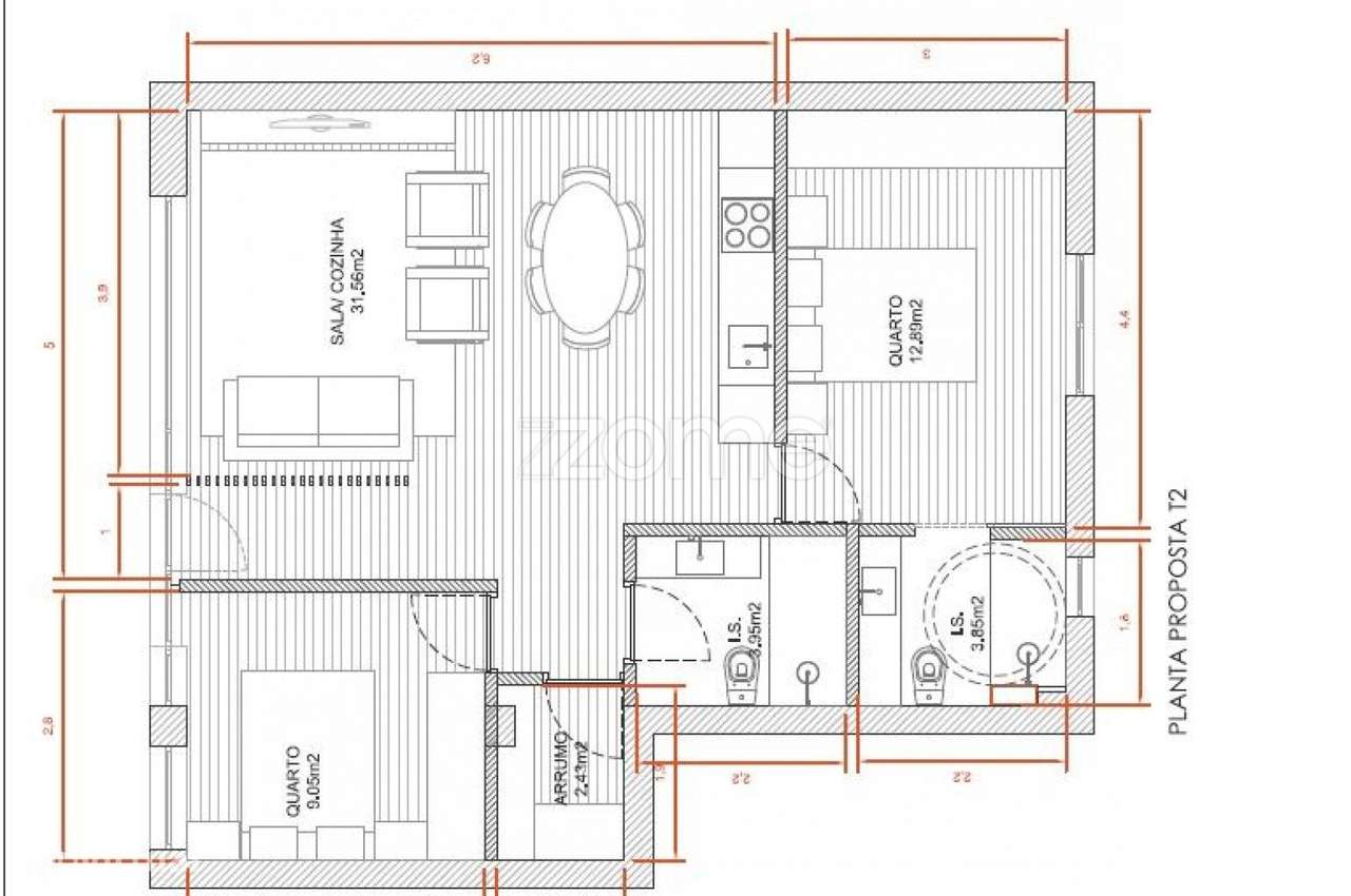 Apartamento T2 Novo junto a futura estação do metro de Lagoa, Gondo...-10
