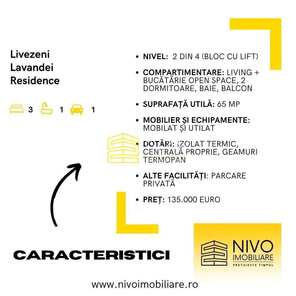 Apartament 3 camere - Livezeni - Lavandei Residence - Bloc Nou - Imagine principală: 4/4