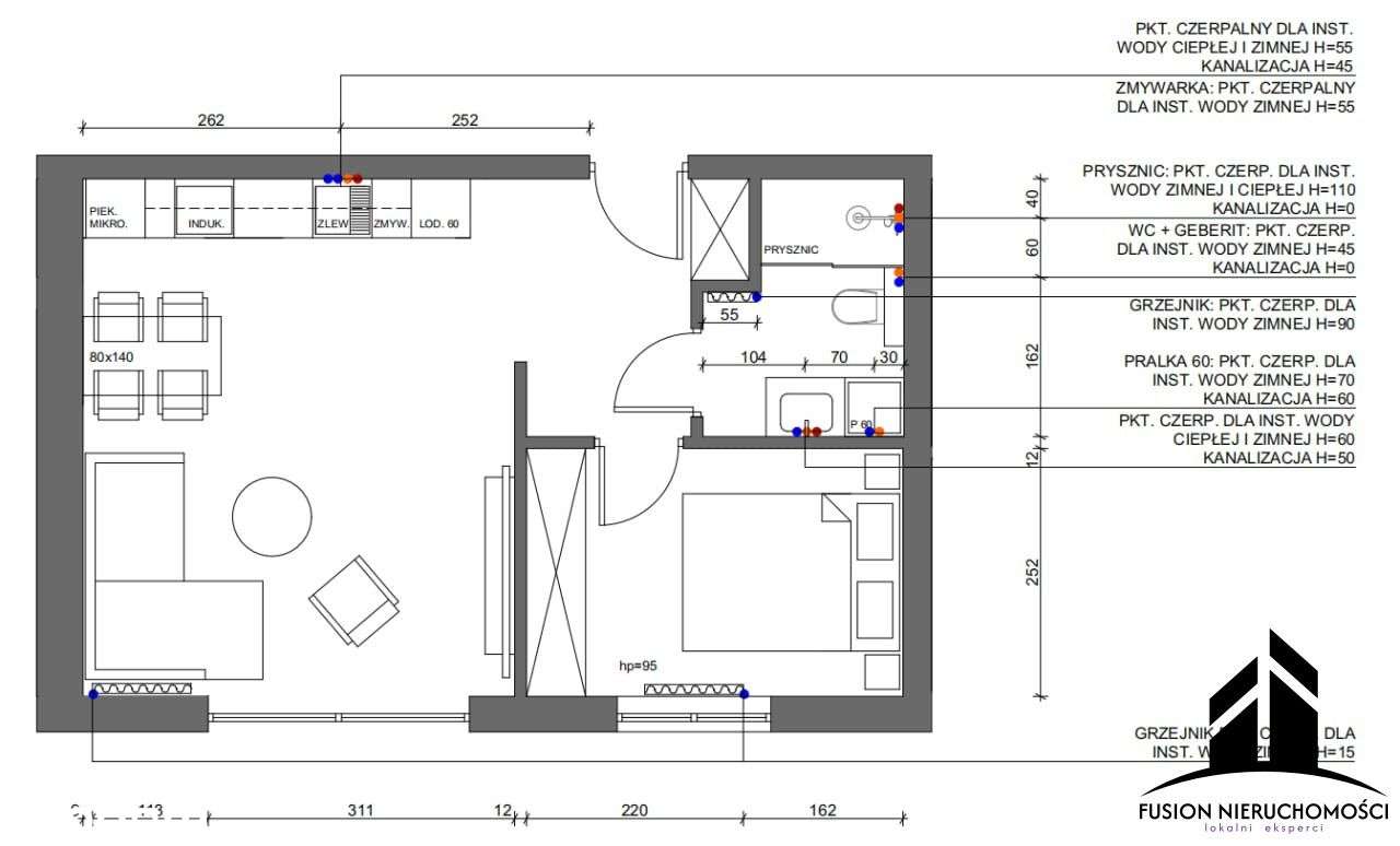 Funkcjonalne mieszkanie typu loft | 42,93 m² | Rud-10