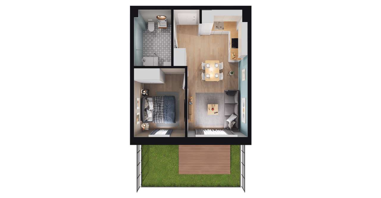 2-pokojowe mieszkanie 33m2 Bez Pośredników - Pełny obrazek: 3/9