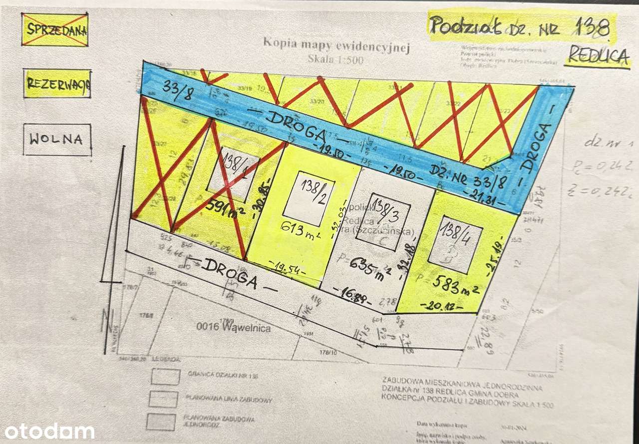Sprzedam Okolice BEZRZECZA m. REDLICA Działka/i-16