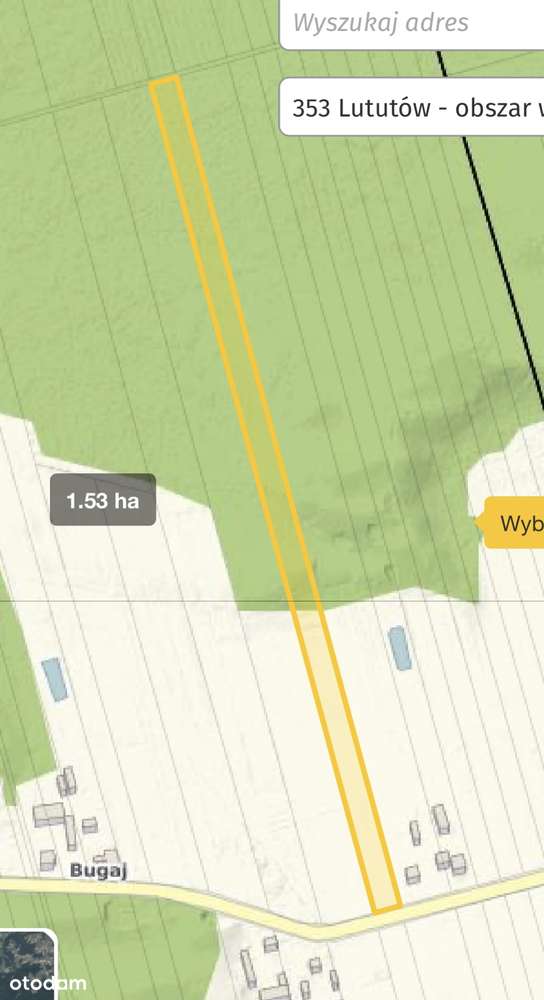 Chojny,gmina Lututów,pow. od 0,2 do 3,5 ha, pod zabudowę siedliskową-3