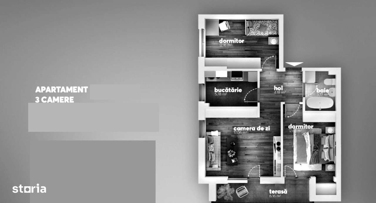 Apartament cu 3 camere, Decomandat, Metrou Aparatorii Patriei - Imagine principală: 3/8