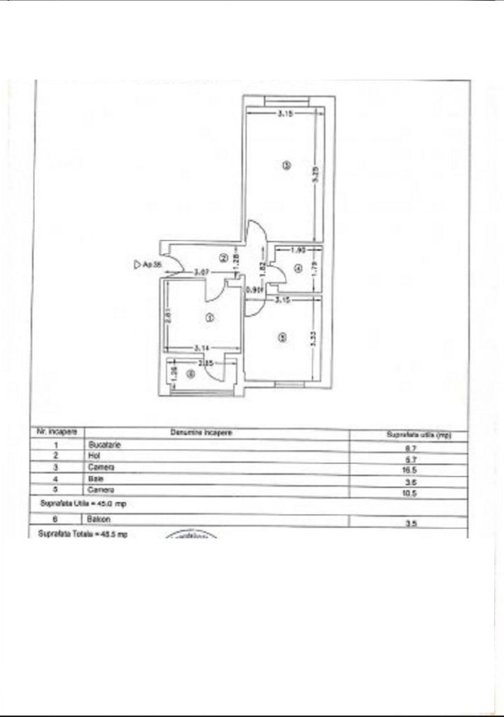 36551 Apartament 2 camere CET