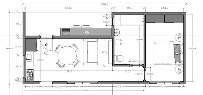 Bangalô  60m2 T1 - Grande imagem: 5/12