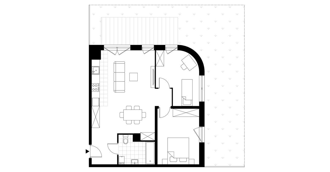 3-pokojowe mieszkanie 64m2 + ogródek Bezpośrednio - Pełny obrazek: 3/8