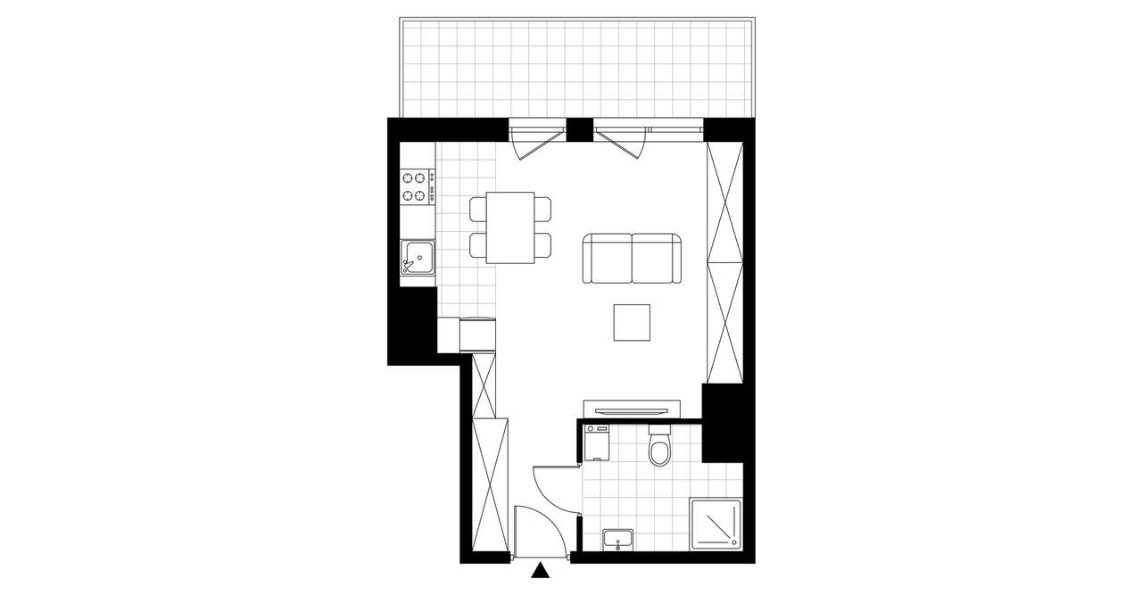 1-pokojowe mieszkanie 33m2 + loggia Bez Prowizji - Pełny obrazek: 3/8