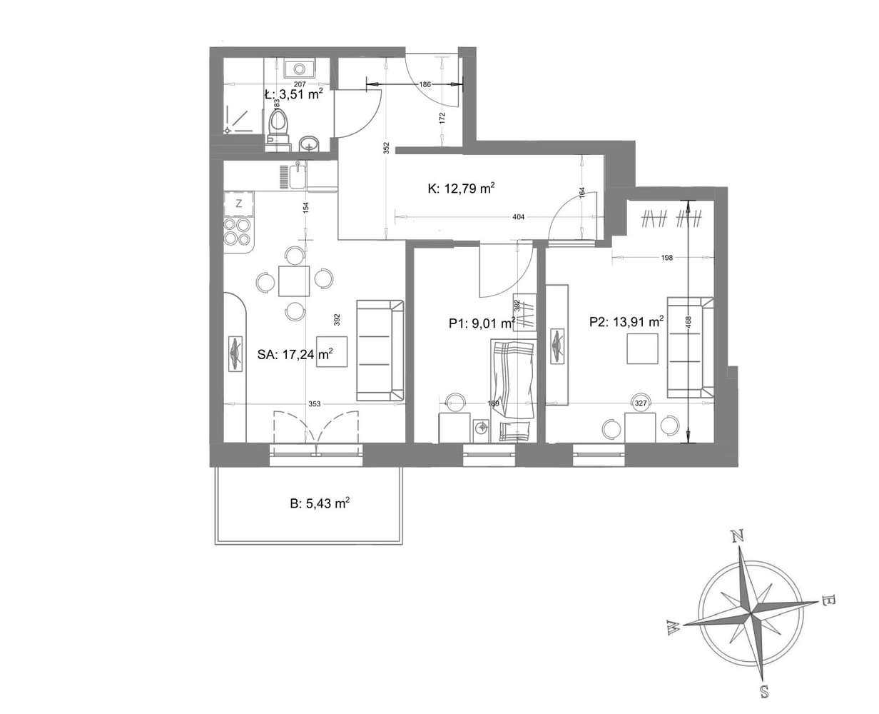 Nowa inwestycja | Jana Pawła II | winda| 2 piętro | 3 pokoje - Pełny obrazek: 3/6