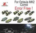 KIT COMPLETO DE 18 LÂMPADAS LED INTERIOR PARA SKODA OCTAVIA 2 MK2 MKII 1Z5 COMBI RAÞCES WAGON 2005 - 1