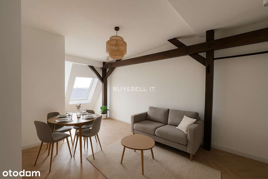 Słoneczne mieszkanie na poddaszu | ładna kamienica-1