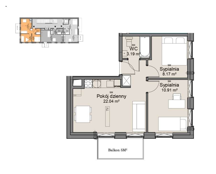 Kompaktowe mieszkanie 3-pokojowe-0