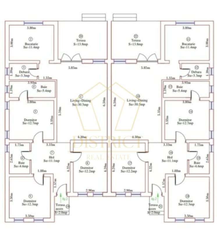 Duplex cu 4 camere si piscina | Cornesti - Imagine principală: 5/7