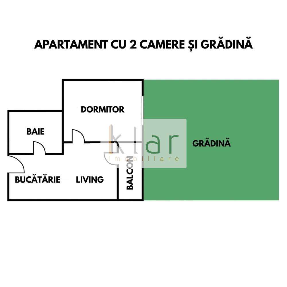 Apartament 2 camere 34 mp, gradina 39 mp! Zona Terra!-7