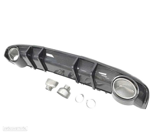 DIFUSOR TRASEIRO PARA AUDI A4 B9 SLINE 16-LOOK RS4 CARBONO - 3