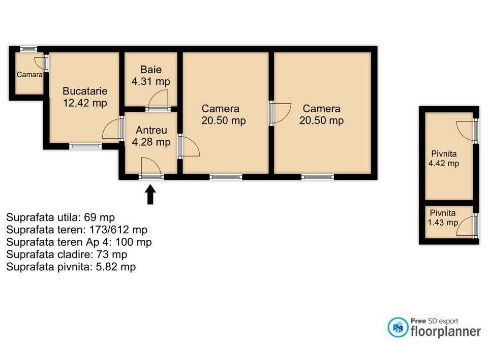 0 % comision ! 2 camere 69 mp, strada Somesului-zona Scala Center - Imagine principală: 2/19