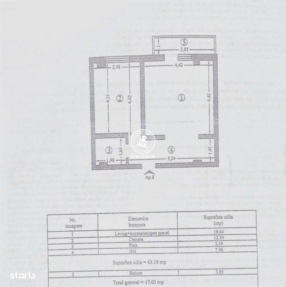 Apartament 2 camere – mobilat complet – loc de parcare inclus | Tudor-12