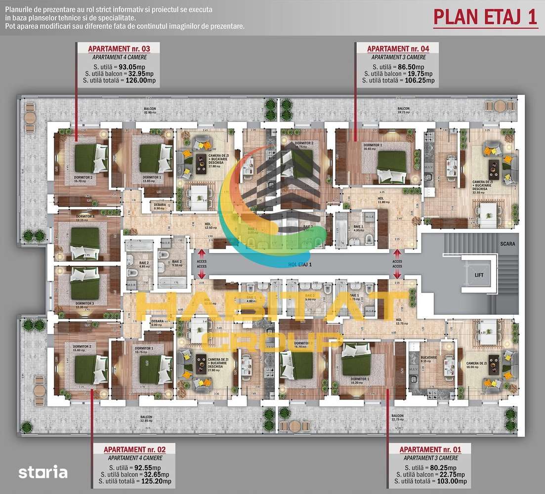 Apartament 3 camere Grigorescu Nou Decomandat finalizare 2026 - Imagine principală: 5/20