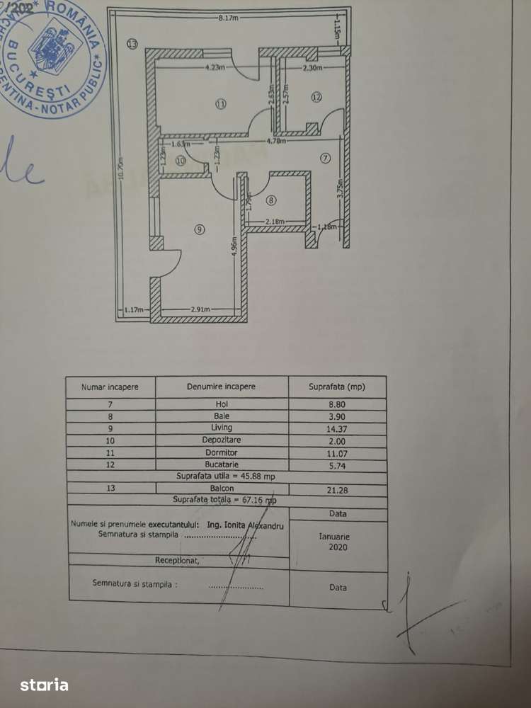 Apartament 2 camere decomandat cu loc de parcare inclus.-14