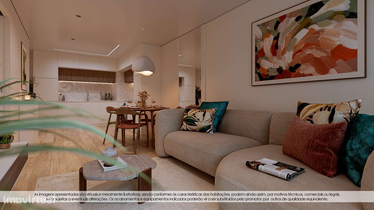 Apartamento T1 + OFFICE novo com varanda e garagem - Grande imagem: 5/26