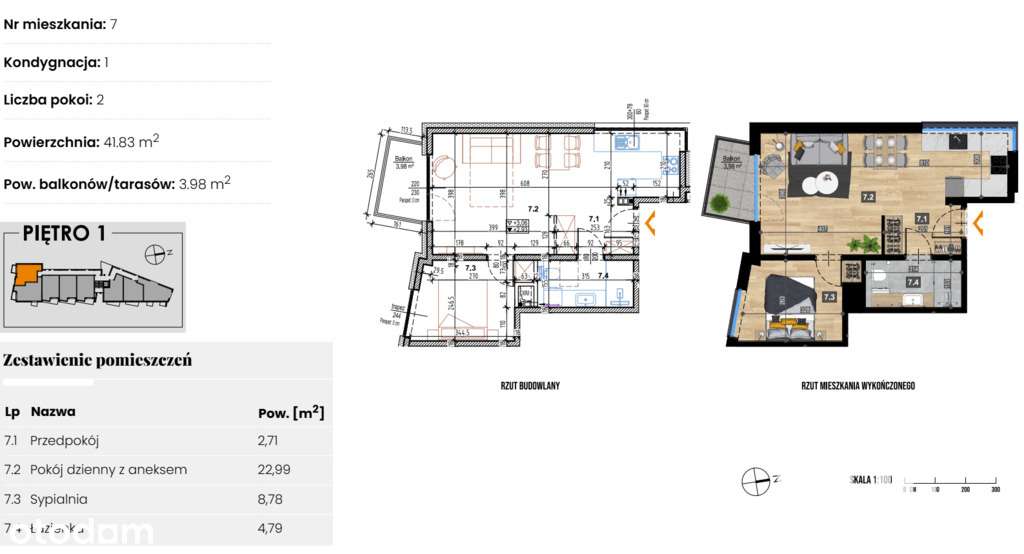 2pok. | wykończone pod klucz| balkon | brak PCC 2%-11