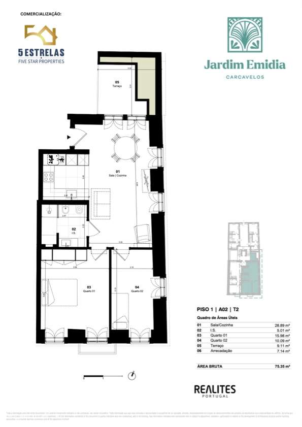 T2  - Terraço - Carcavelos Centro - A Estrear-5