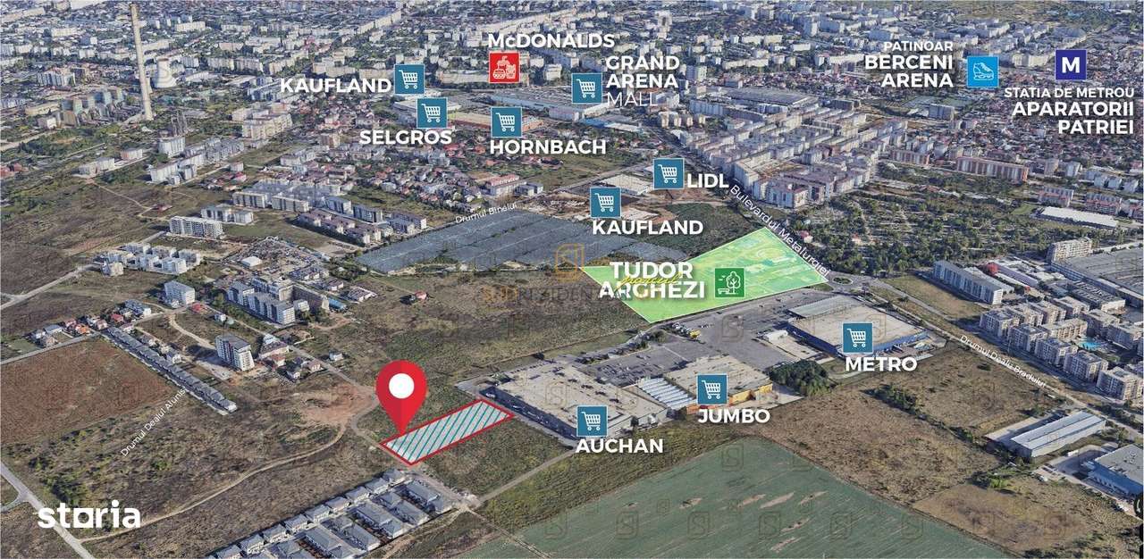 Teren de 5000 mp, Auchan Berceni,Sect 4, ideal dezvoltare rezidentiala - Imagine principală: 1/20