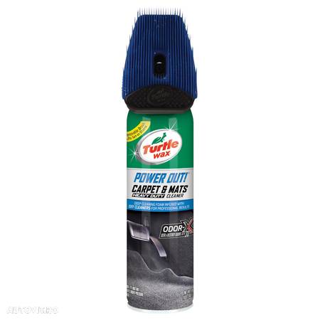 Spray curatare covorase mocheta si covorase cauciuc , cu perie Turtle Wax Power Out Carp Mats 400ml - 1