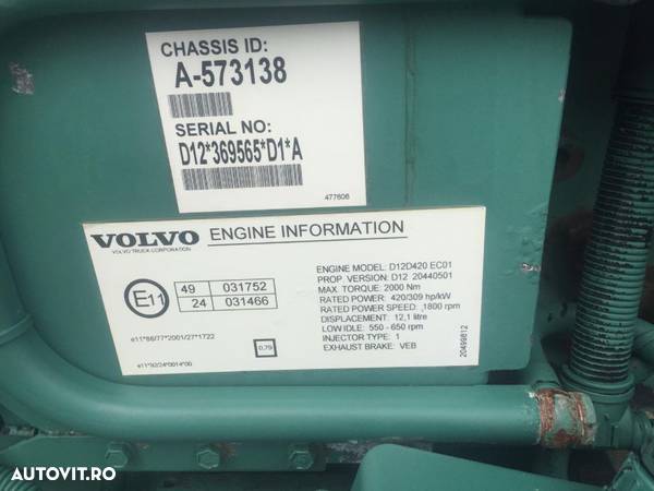 Motor Volvo FH Euro 3 420 - 5