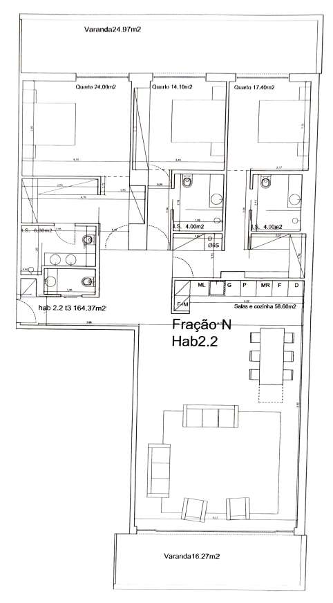 Apartamento T3 – último piso, garagem fechada, primeira linha de praia-52