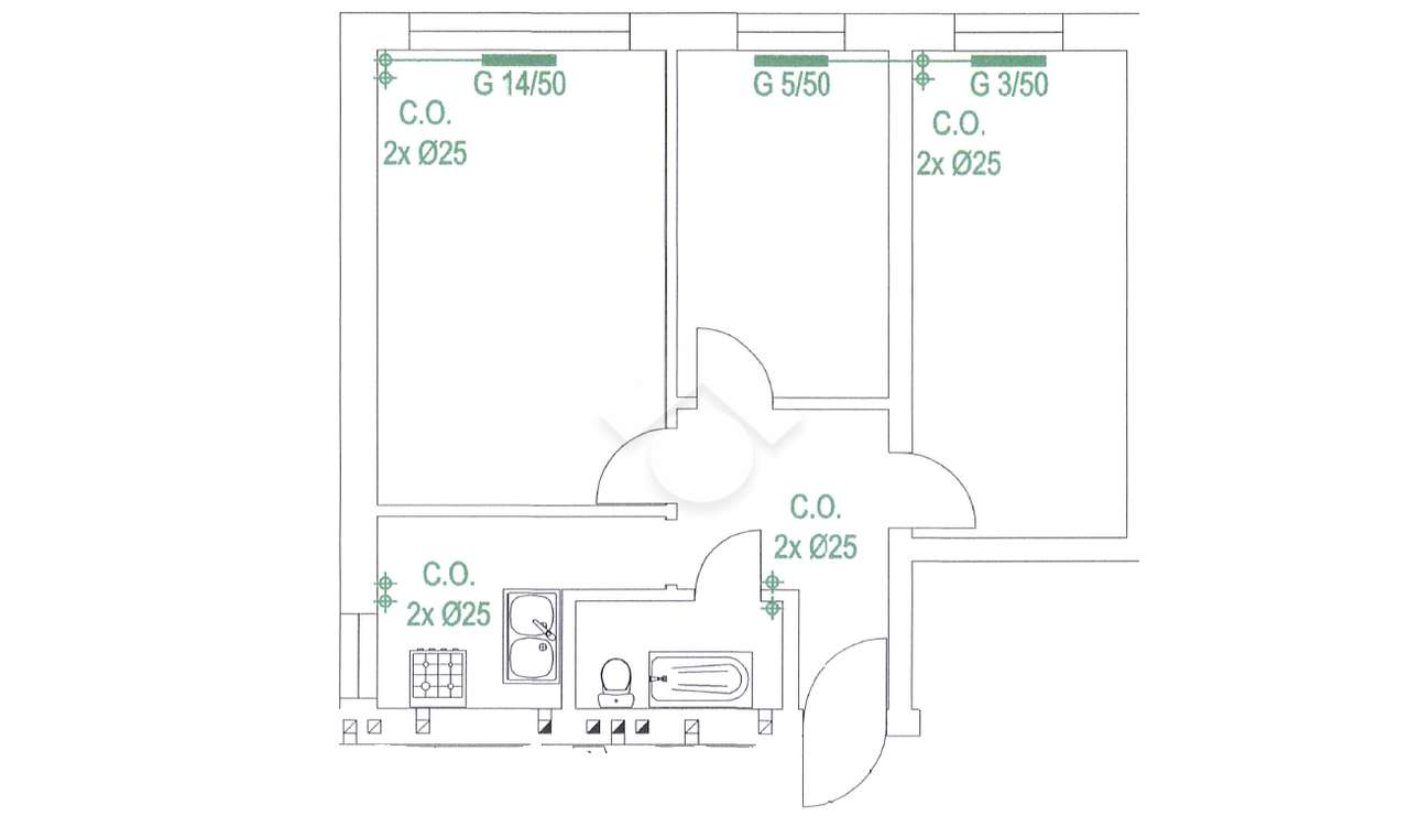 Łobzów - 3-pokojowe mieszkanie do remontu - 50 m2-16