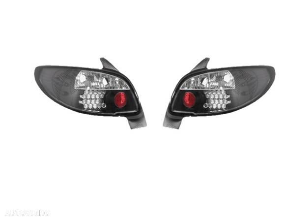 Set stopuri tuning PEUGEOT 206 (2 ), 01.1998-04.2009, model Hatchback, stanga+dreapta, LED; negru, transparent; - 1