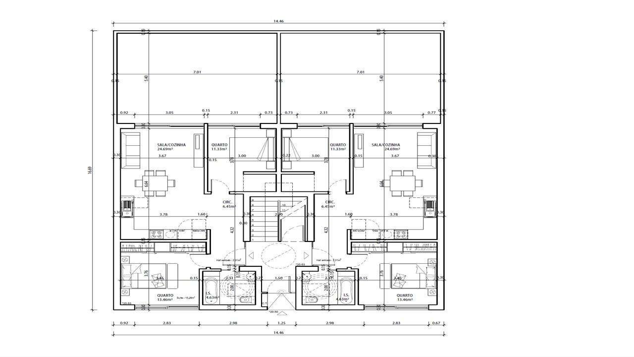 Apartamento novo T2 com quintal!-21