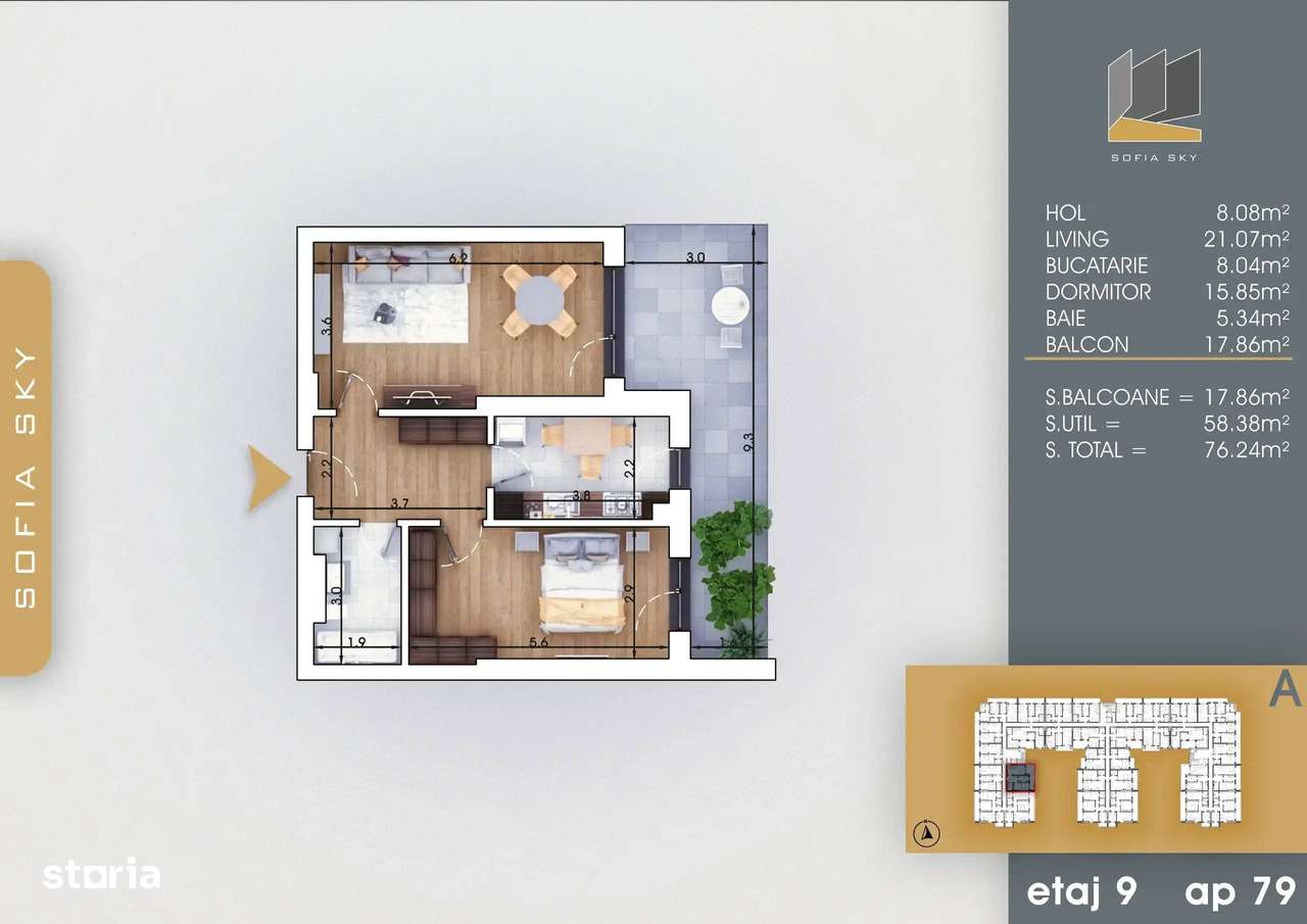 Apartament 2 camere Nicolae Teclu, Theodor Pallady - Imagine principală: 4/7