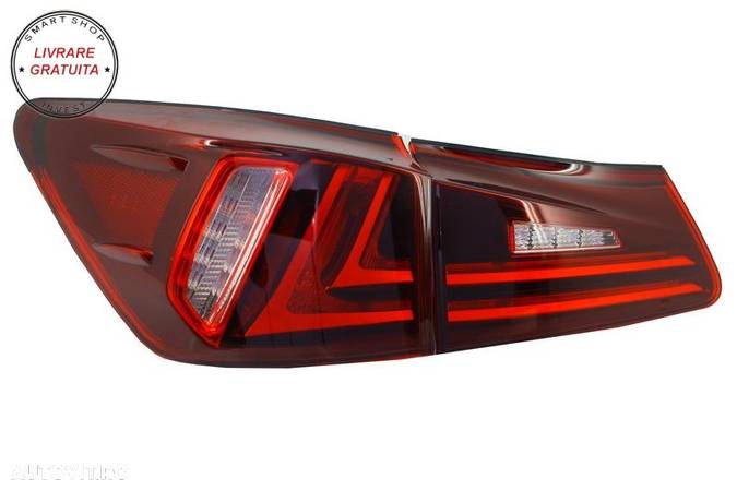 Stopuri LED LEXUS IS XE20 (2005-2012) Light Bar Facelift New XE30 Design Rosu Clar- livrare gratuita - 3