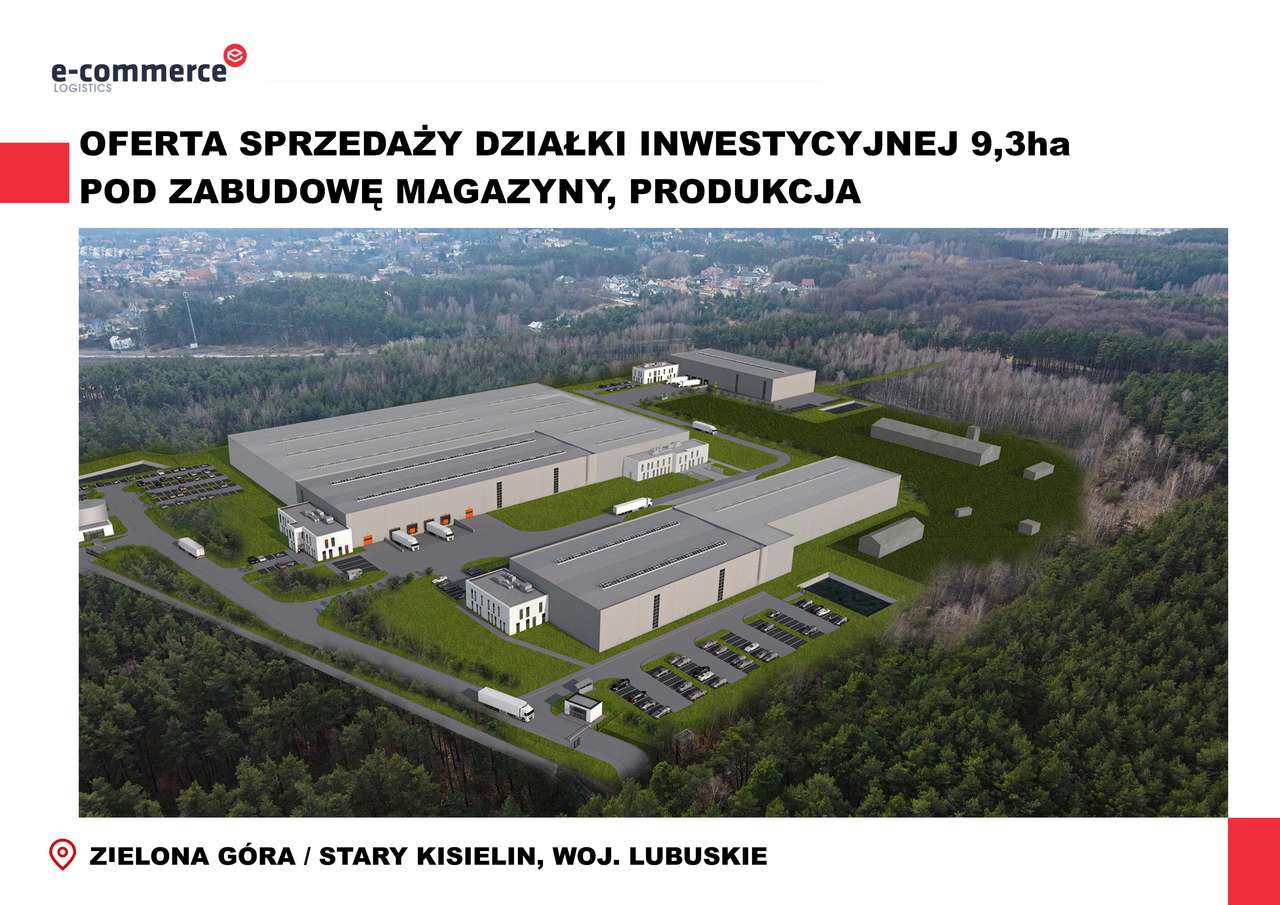 Grunt inwestycyjny 9,32 ha  WZ  przy S3 Stary Kisielin/Zielona Góra - Pełny obrazek: 1/15