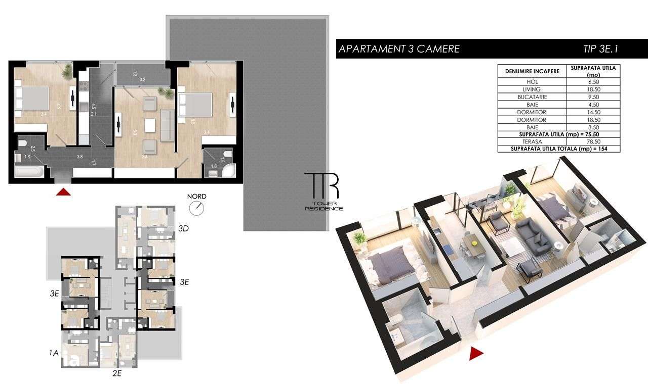 Apartament 3 Camere PENTHOUSE Incalzire in Pardoseala Sos Salaj - Imagine principală: 5/20