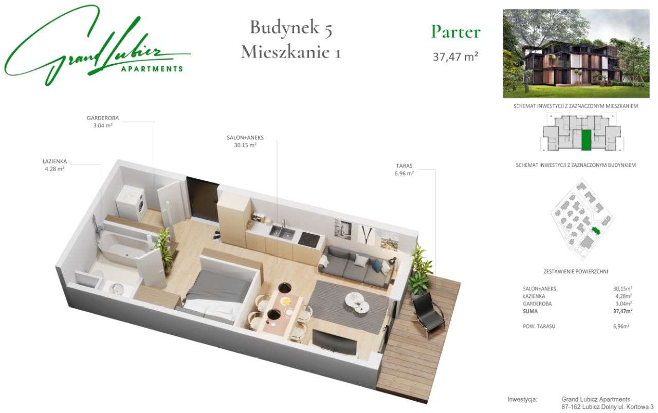 Grand Lubicz Apartments 37.47 m2 - Pełny obrazek: 4/25