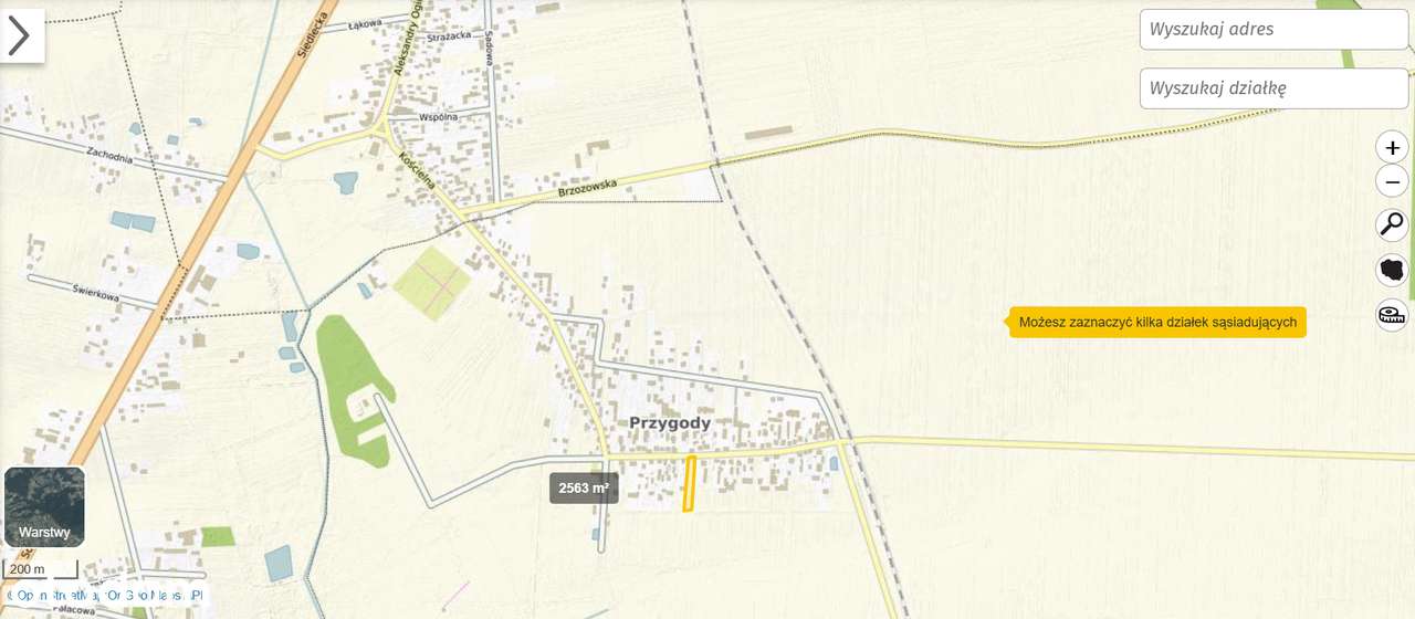 Działka budowlana 2483 m² z mediami – Przygody k. Siedlec - Pełny obrazek: 4/10