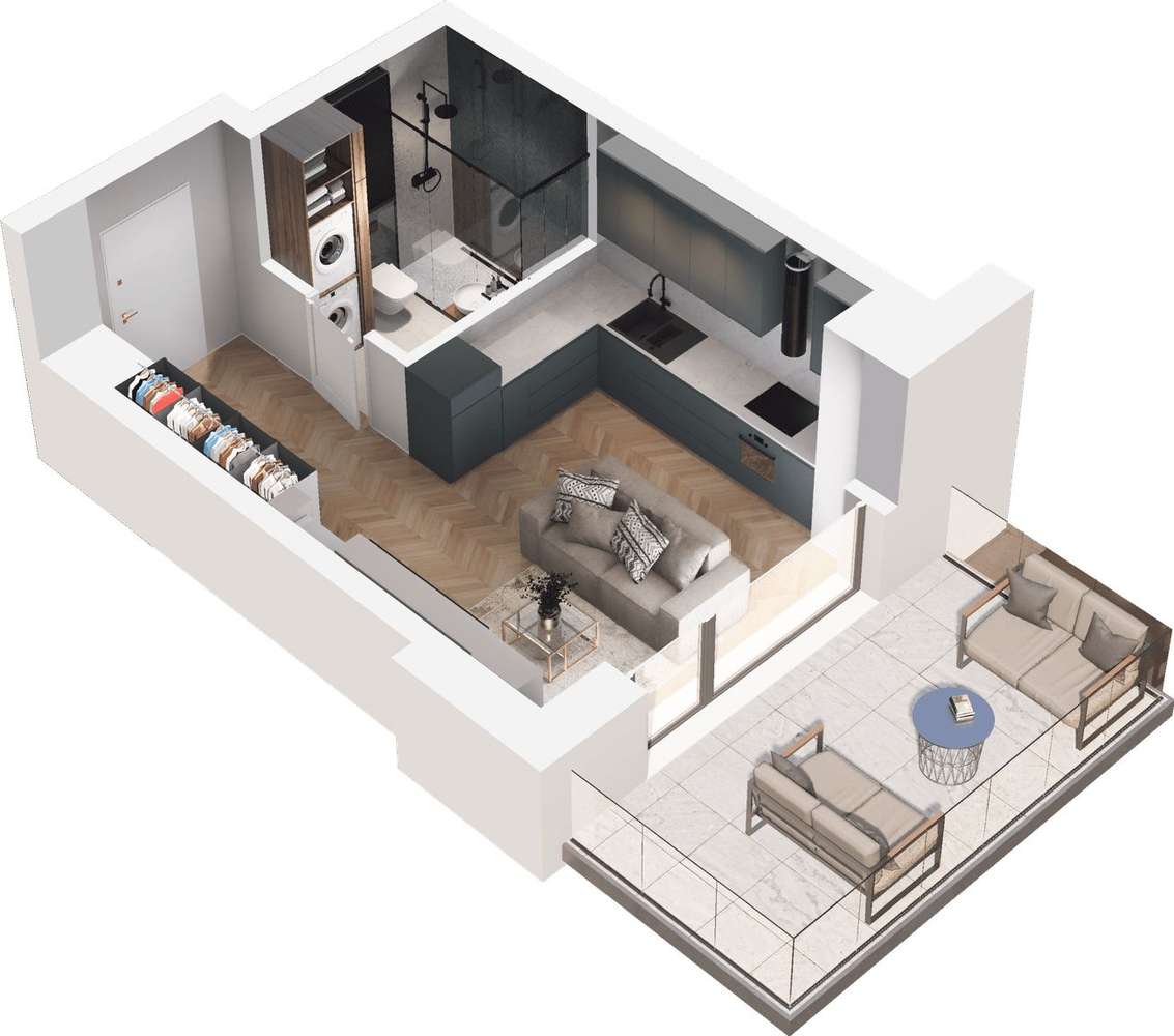 Ville Garden | mieszkanie 1-pok. | A.25 - Pełny obrazek: 5/10