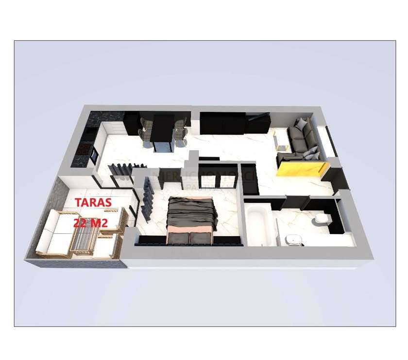 Mieszkanie z tarasem do wykończenia i aranżacji! - Pełny obrazek: 4/10