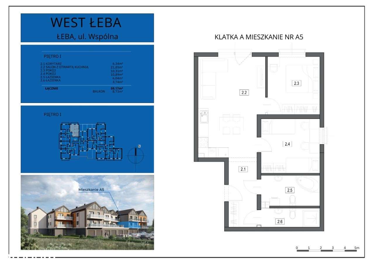 3-Pok. Nadmorski Apartament z Balkonem - Pełny obrazek: 2/16