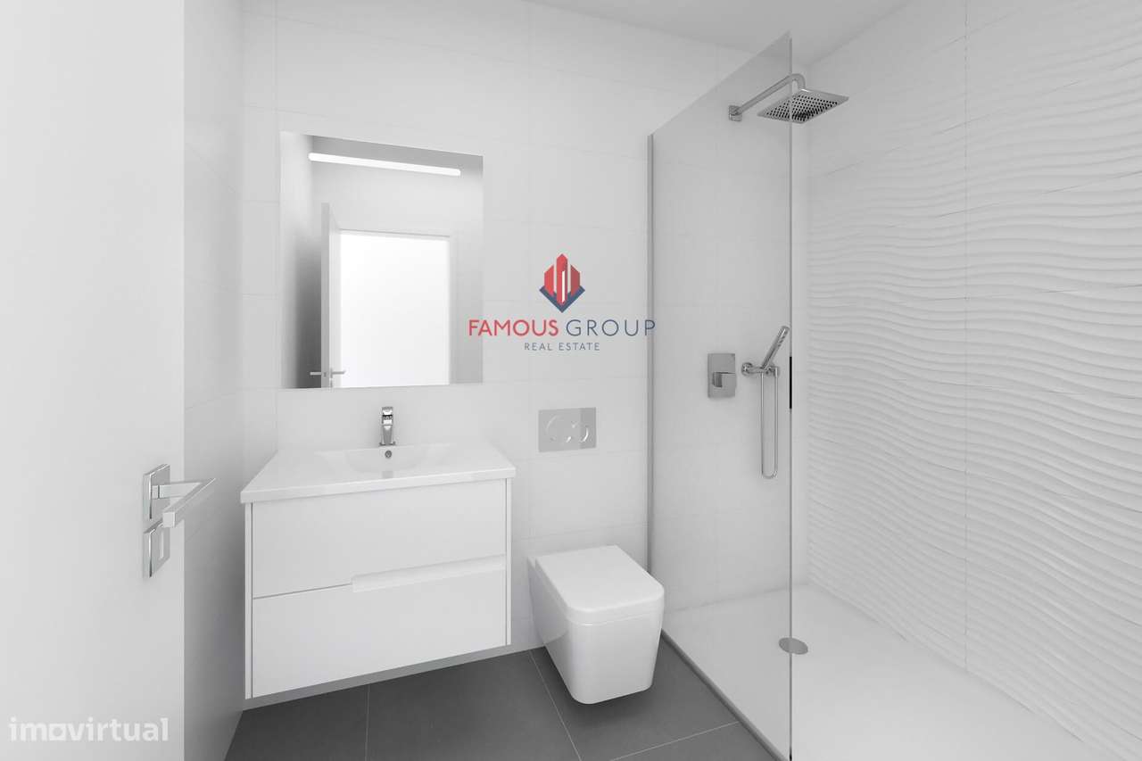 Apartamento T2 novo com piscina e estacionamento-7