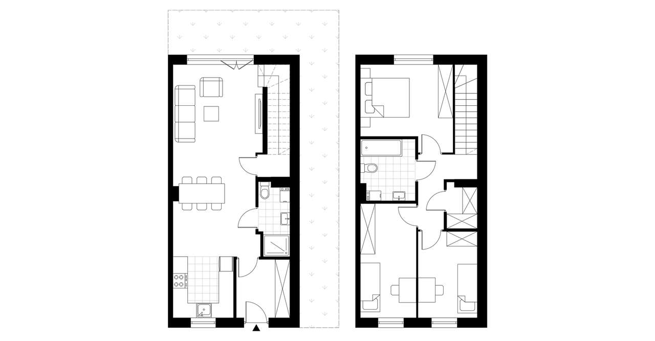 5-pokojowy dom 83m2 + ogródek Bez Prowizji - Pełny obrazek: 2/5