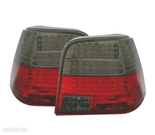 FAROLINS TRASEIROS LED GOLF 4 MK IV 97-03 VERMELHO ESCURECIDOS - 1