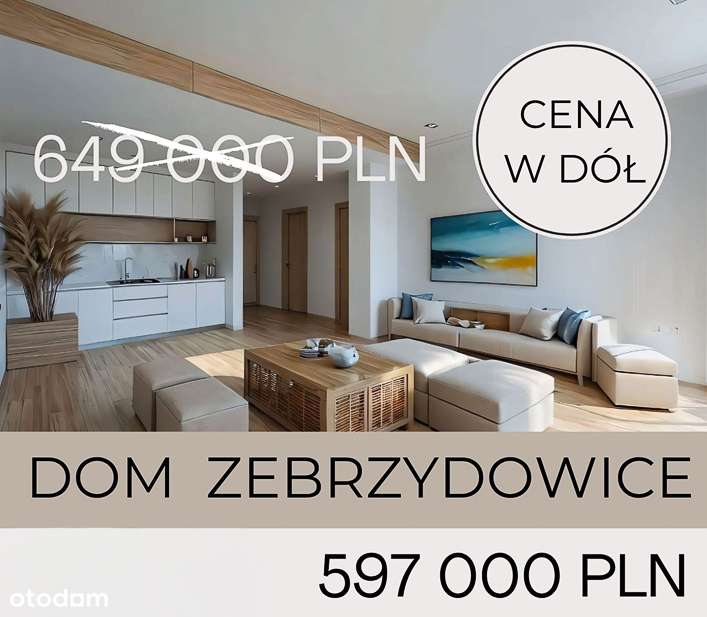 Bliźniak o pow. 85 m² na działce 391 m² Rybnik Zebrzydowice