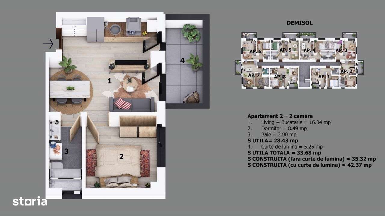Apartament 2 camere tip studio | Ion Creanga/Nichita Stanescu Odaile-5