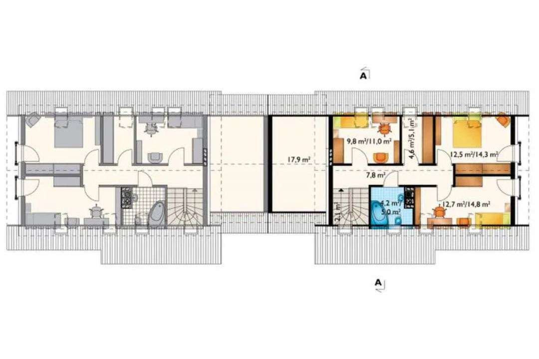 Dom w zabudowie bliźniaczej, 5 pokoi, 135m2 + garaż-7