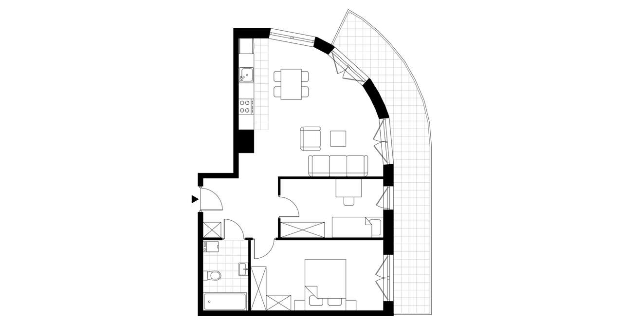 3-pokojowe mieszkanie 61m2 + balkon - Pełny obrazek: 3/8