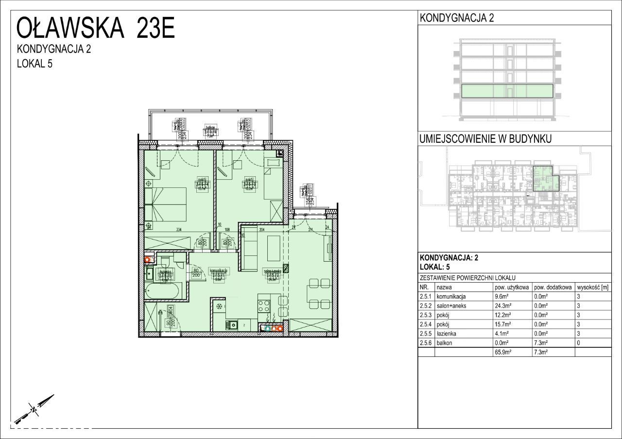 Mieszkanie na sprzedaż 65,90m2