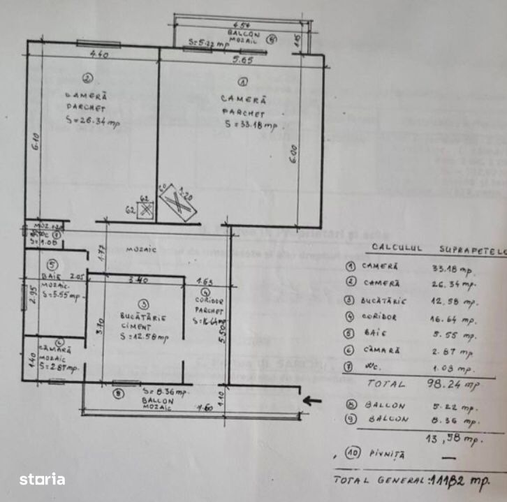 Apartament cu 2 camere in centru